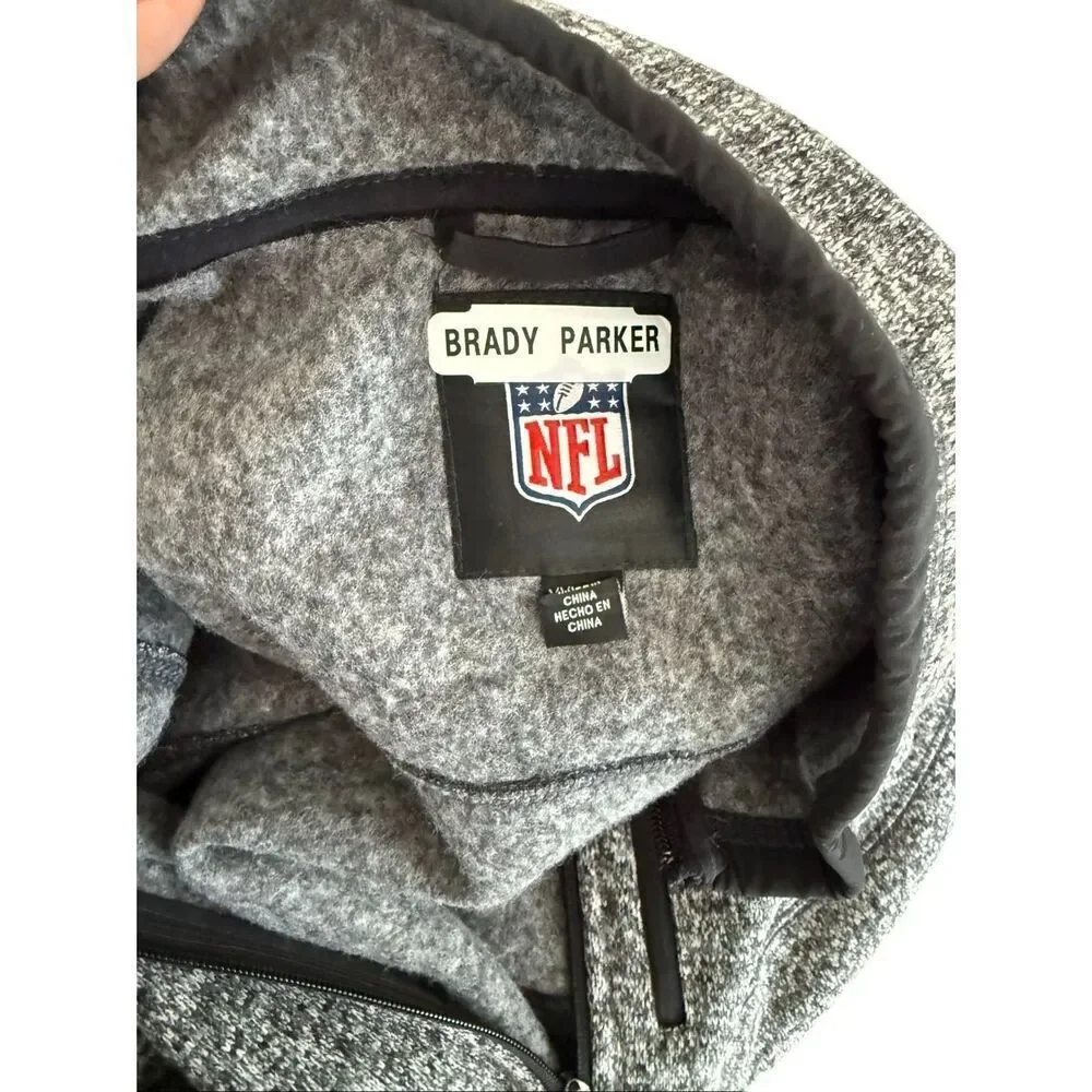 NFL Mens Gray Black Carolina Panthers Country Full Zip Jacket XL